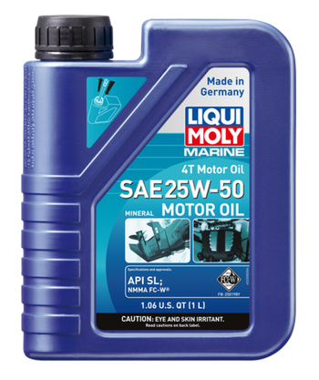 LIQUI MOLY 1L Marine 4T Motor Oil SAE 25W50