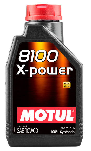 Motul 106142 1L Synthetic Engine Oil 8100 10W60 X-Power - ACEA A3/B4