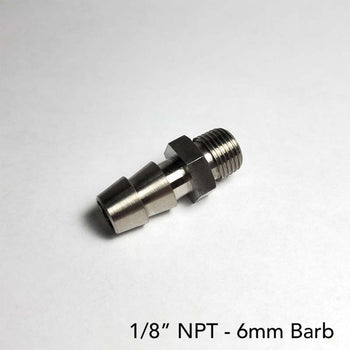 Ticon Industries 6mm Barb Type 28mm OAL1/8in NPT Fitting