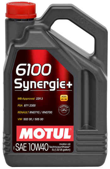 Motul 108647 5L Technosynthese Engine Oil 6100 SYNERGIE+ 10W40 4X5L