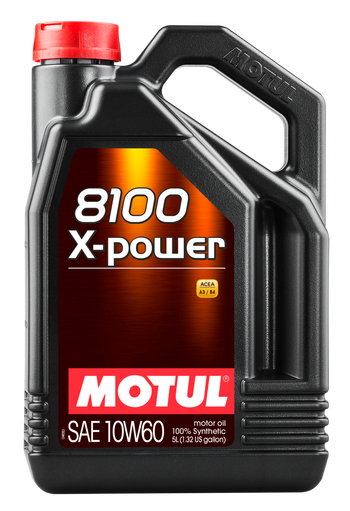 Motul 106144 5L Synthetic Engine Oil 8100 10W60 X-Power