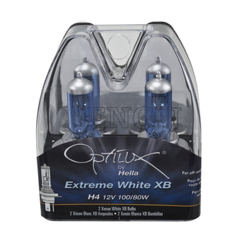 Hella H71070201 Optilux H4 100/80W Xenon White XB Kit (Pair)