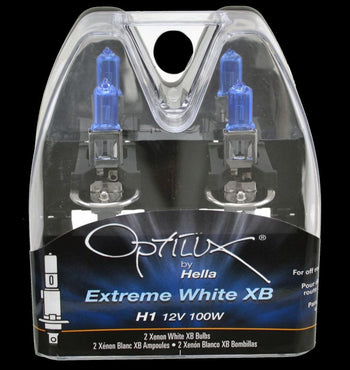 Hella H71070227 Optilux H1 100W XB Extreme White Bulbs (Pair)