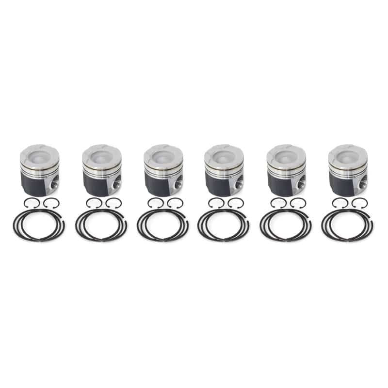 Industrial Injection PDM-3673CC 04.5-07 fits Dodge 24V STD Piston w/ Rings/Wrist Pins/Clips Coated / Chamfered - Set