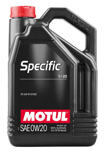 Motul 107339 5L OEM Synthetic Engine Oil ACEA A1/B1 Specific 5122 0W20