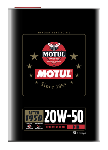 Motul 110622 20W50 Classic Performance Oil - 4x5L