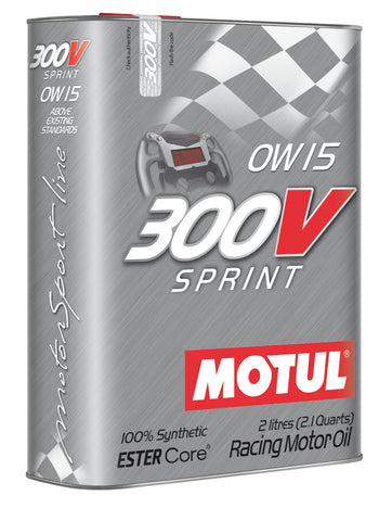 Motul 104238 2L Synthetic-ester Racing Oil 300V SPRINT 0W15