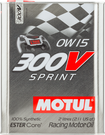 Motul 104238 2L Synthetic-ester Racing Oil 300V SPRINT 0W15