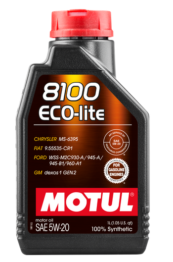 Motul 109102 1L Synthetic Engine Oil 8100 5W20 ECO-LITE