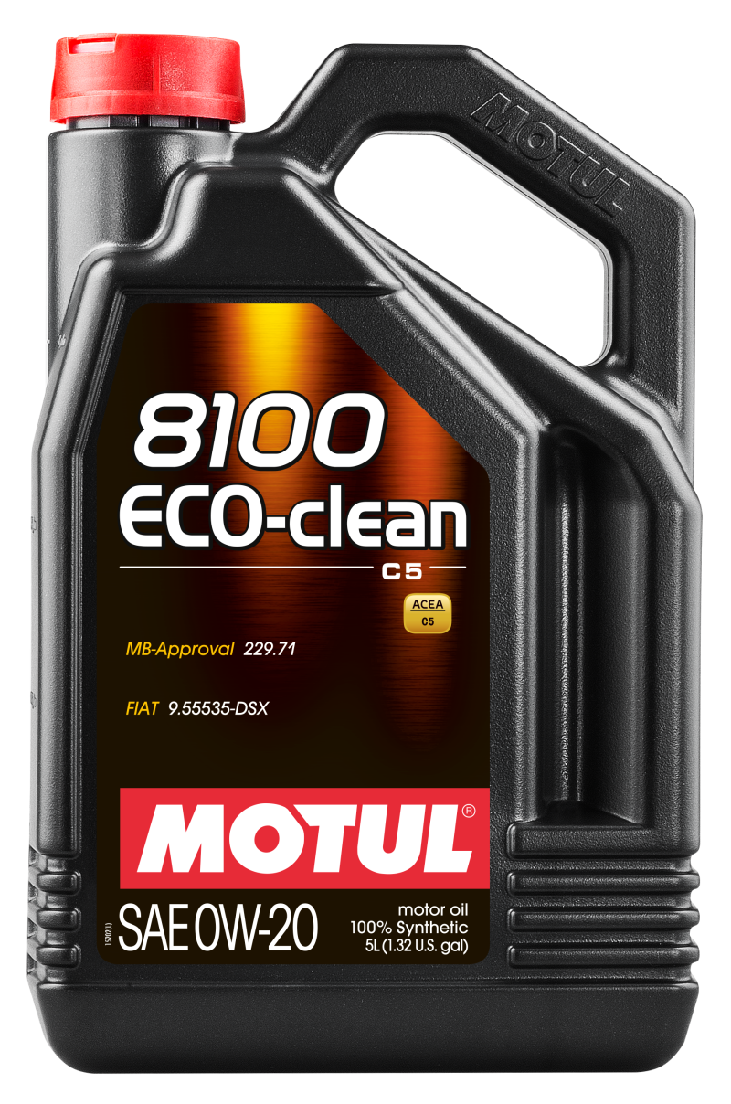 Motul 108862 5L Synthetic Engine Oil 8100 0W20 Eco-Clean
