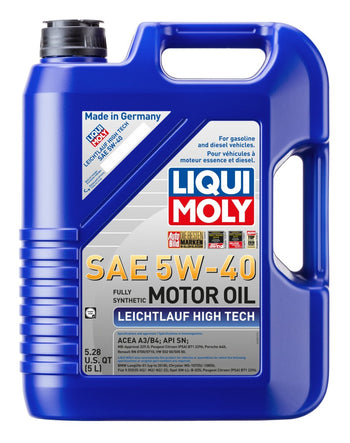 LIQUI MOLY 2332 5L Leichtlauf (Low Friction) High Tech Motor Oil SAE 5W40