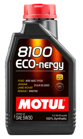 Motul 1L Synthetic Engine Oil 8100 5W30 ECO-NERGY - Ford 913C