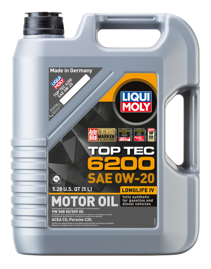 LIQUI MOLY 20238 5L Top Tec 6200 Motor Oil SAE 0W20