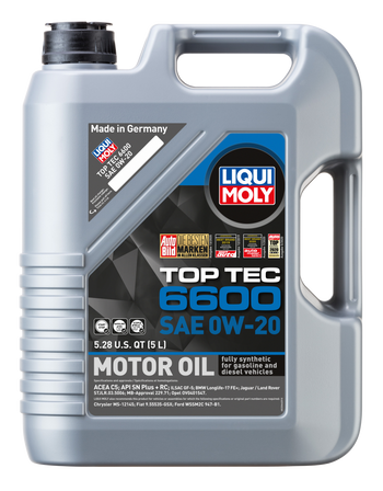 LIQUI MOLY 5L Top Tec 6600 Motor Oil SAE 0W20