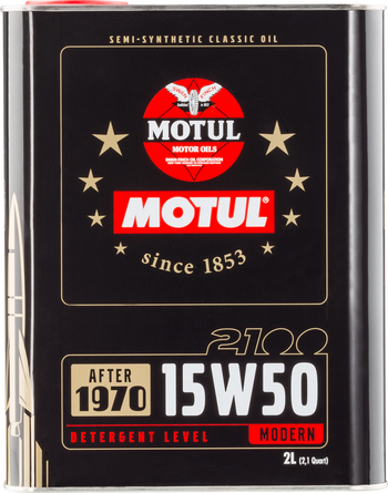 Motul 104512 15W50 Classic 2100 Oil - 10x2L