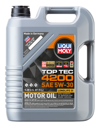 LIQUI MOLY 5L Top Tec 4200 New Generation Motor Oil SAE 5W30